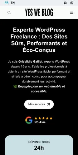 Anteprima del sito Yes We Blog, media di Francia per articoli sponsorizzati
