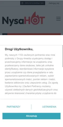 Anteprima del sito Nysa Hot, media di Polonia per articoli sponsorizzati