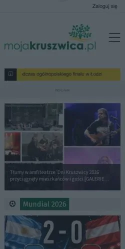 Anteprima del sito Mojakruszwica.pl, media di Polonia per articoli sponsorizzati
