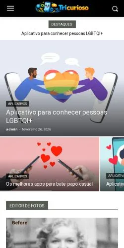 Anteprima del sito Tricurioso, media di Brasile per articoli sponsorizzati