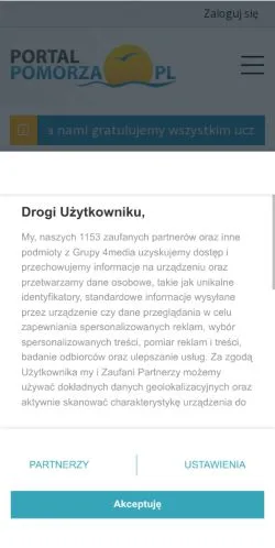 Podgląd witryny PortalPomorza, medium z kraju Polska do artykułów sponsorowanych