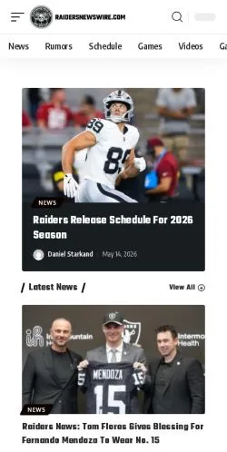 Anteprima del sito Raiders Newswire, media di Stati Uniti per articoli sponsorizzati