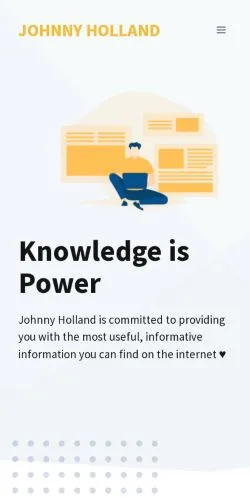 Anteprima del sito Johnny Holland, media di Stati Uniti per articoli sponsorizzati
