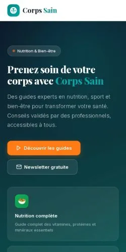 Anteprima del sito Corps Sain, media di Francia per articoli sponsorizzati