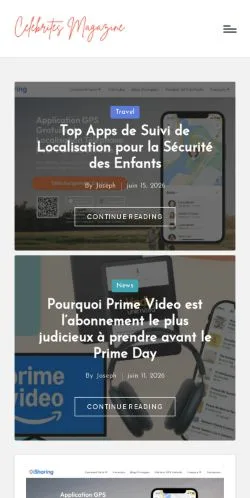 Anteprima del sito Celebrites Magazine -, media di Francia per articoli sponsorizzati