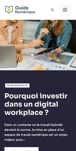 Preview of the Guide Numérique website, a media outlet in France for sponsored articles