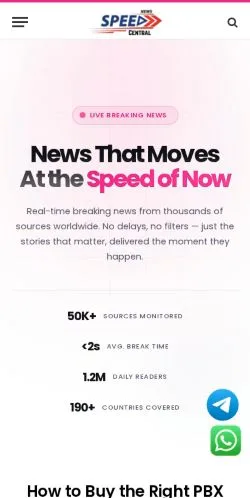 Anteprima del sito SpeedNewsCentral, media di Stati Uniti per articoli sponsorizzati