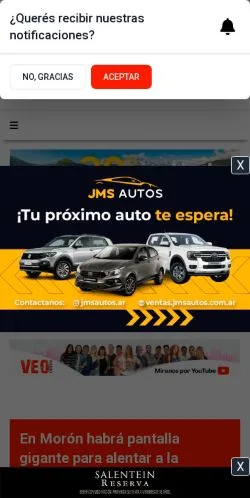 Podgląd witryny Viví El Oeste, medium z kraju Argentyna do artykułów sponsorowanych