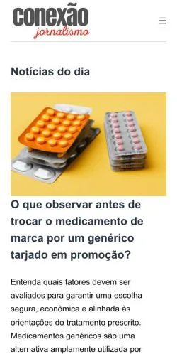 Anteprima del sito Conexão Jornalismo, media di Brasile per articoli sponsorizzati