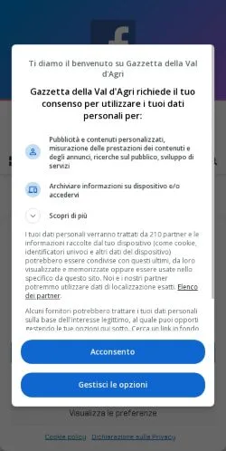 Anteprima del sito La Gazzetta Della Val D'Agri, media di Italia per articoli sponsorizzati