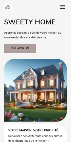 Anteprima del sito Sweety Home, media di Francia per articoli sponsorizzati