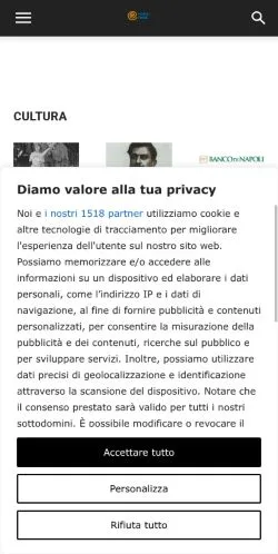 Anteprima del sito NapoliFans, media di Italia per articoli sponsorizzati
