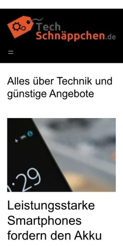 Forhåndsvisning af TechSchnaeppchen, medie fra Tyskland til sponsorerede artikler