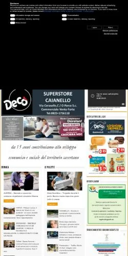 Anteprima del sito PaeseNews, media di Italia per articoli sponsorizzati
