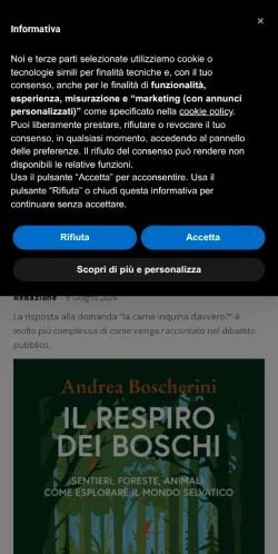 Anteprima del sito BioEcoGeo, media di Italia per articoli sponsorizzati