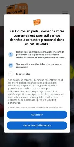 Anteprima del sito Faut Qu'On En Parle, media di Francia per articoli sponsorizzati