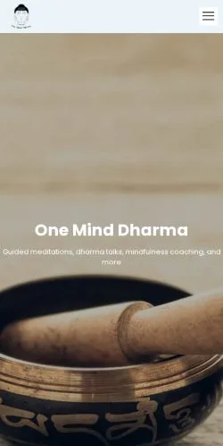 Podgląd witryny OneMindDharma, medium z kraju Stany Zjednoczone do artykułów sponsorowanych