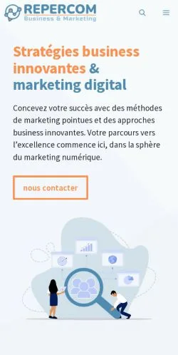 Aperçu du site Repercom, média de France pour articles sponsorisés