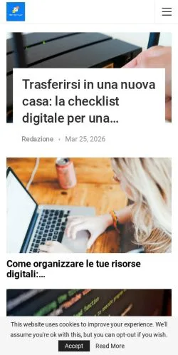 Forhåndsvisning av nettstedet Easy Technology, medium fra Italia for sponsede artikler
