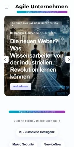 Anteprima del sito Agile Unternehmen, media di Germania per articoli sponsorizzati