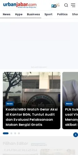 Podgląd witryny Urban Jabar, medium z kraju Indonezja do artykułów sponsorowanych