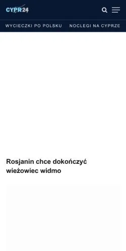Anteprima del sito Cypr24 Na Cyprze Po Polsku, media di Polonia per articoli sponsorizzati