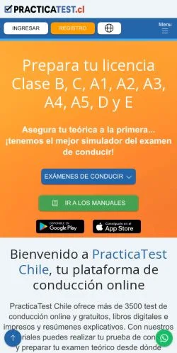 Preview of the Practicatest website, a media outlet in Chile for sponsored articles