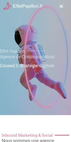 Anteprima del sito Effet Papillon, media di Francia per articoli sponsorizzati