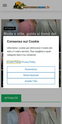 Anteprima del sito MaremmaNews, media di Italia per articoli sponsorizzati
