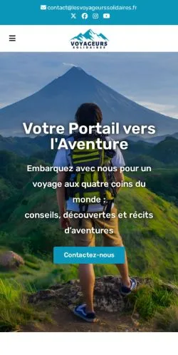 Vorschau der Website Les Voyageurs Solidaires, Medium aus Frankreich für gesponserte Artikel