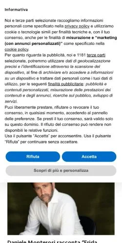 Podgląd witryny VIVIROMA, medium z kraju Włochy do artykułów sponsorowanych