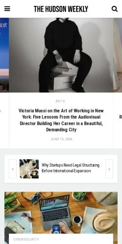 Preview of the The Hudson Weekly website, a media outlet in United States for sponsored articles