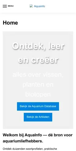 Anteprima del sito AquaInfo, media di Paesi Bassi per articoli sponsorizzati