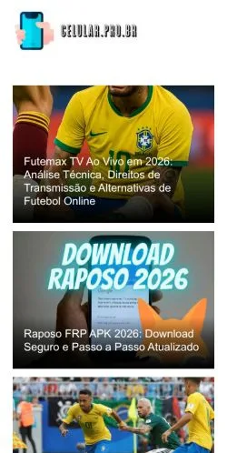 Forhåndsvisning av nettstedet Celular.pro.br, medium fra Brasil for sponsede artikler