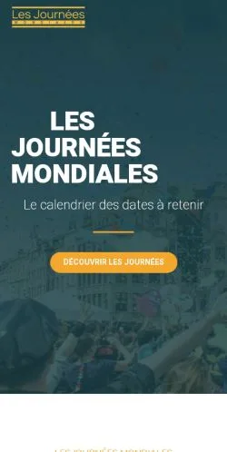 Anteprima del sito Les Journées Mondiales, media di Francia per articoli sponsorizzati