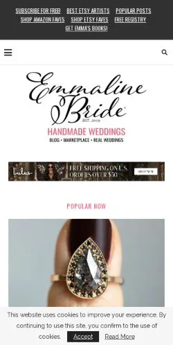 Vorschau der Website Emmaline Bride, Medium aus Vereinigte Staaten für gesponserte Artikel