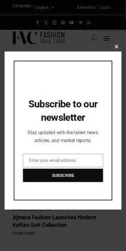 Anteprima del sito Fashion Value Chain, media di Stati Uniti per articoli sponsorizzati