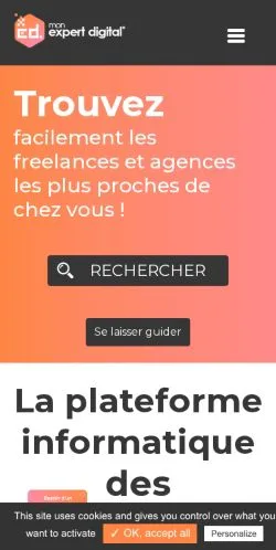 Anteprima del sito Mon Expert Digital, media di Francia per articoli sponsorizzati