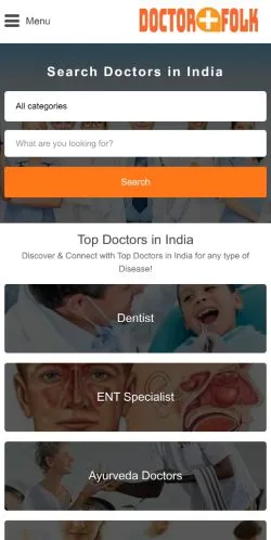 スポンサード記事向けのアメリカ合衆国メディア、Doctorfolkのサイトプレビュー