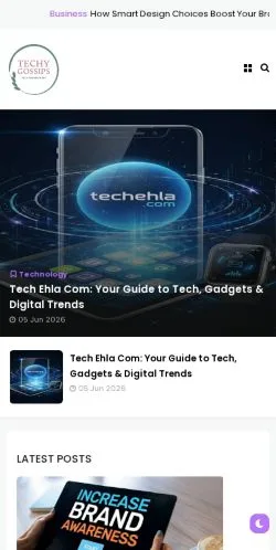 Vista previa del sitio Techy Gossips, medio de Estados Unidos para artículos patrocinados