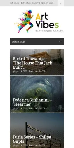Anteprima del sito Art Vibes, media di Italia per articoli sponsorizzati