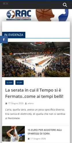 Anteprima del sito Reggio A Canestro, media di Italia per articoli sponsorizzati