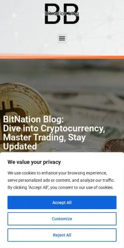 スポンサード記事向けのアメリカ合衆国メディア、Bitnation Blogのサイトプレビュー