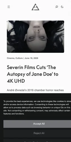 Anteprima del sito Atmostfear Entertainment, media di Stati Uniti per articoli sponsorizzati