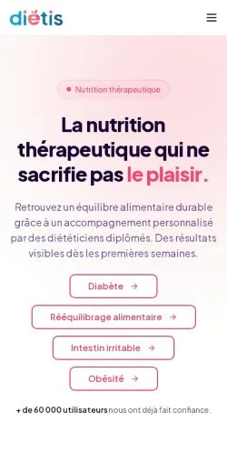 스폰서 기사용 프랑스 매체 Dietis 사이트 미리보기