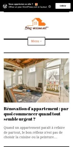 Podgląd witryny Blog Maison, medium z kraju Francja do artykułów sponsorowanych