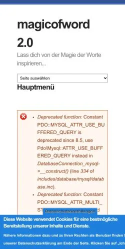 Forhåndsvisning av nettstedet Magic Of Word, medium fra Tyskland for sponsede artikler