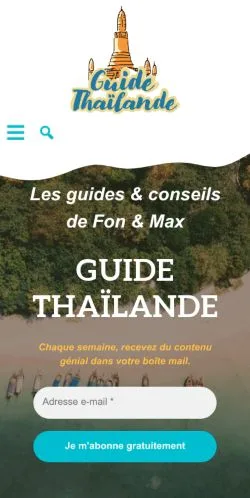 Anteprima del sito Guide Thaïlande, media di Francia per articoli sponsorizzati