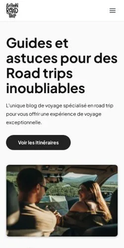 스폰서 기사용 프랑스 매체 Le Bon Road Trip 사이트 미리보기