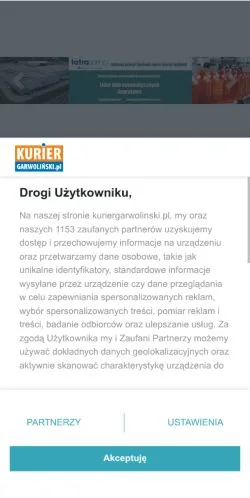 스폰서 기사용 폴란드 매체 Kurier Garwoliński 사이트 미리보기